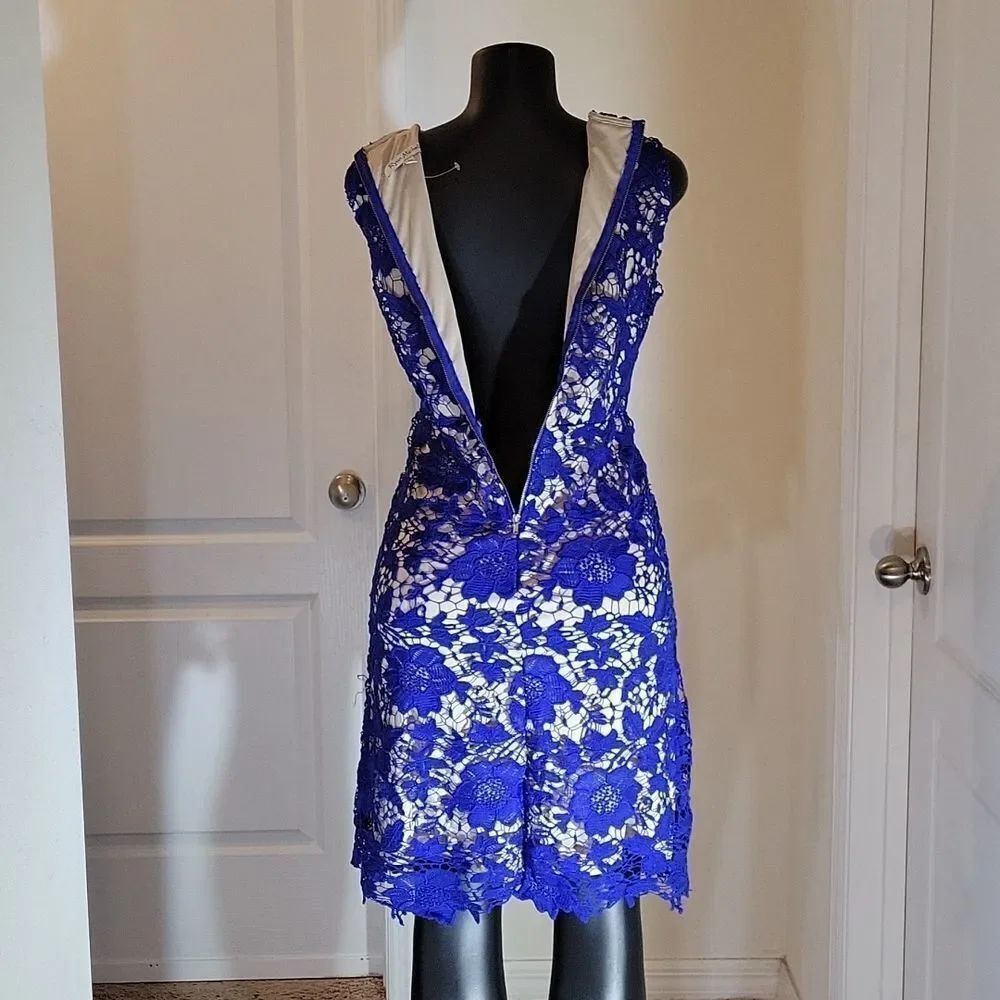 BRAND NEW RYAN MICHELLE LACE SLEEVELESS ROUNDNECK LINE DRESS - Picture 10 of 16
